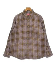 Supreme Casual Shirts BrownxPinkxYellow Check Pattern L 2200646960036