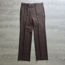 VTG 70s Bell Bottom Pants Mens 34x32 Sears Sportswear Talon Zip Flare Disco NOS