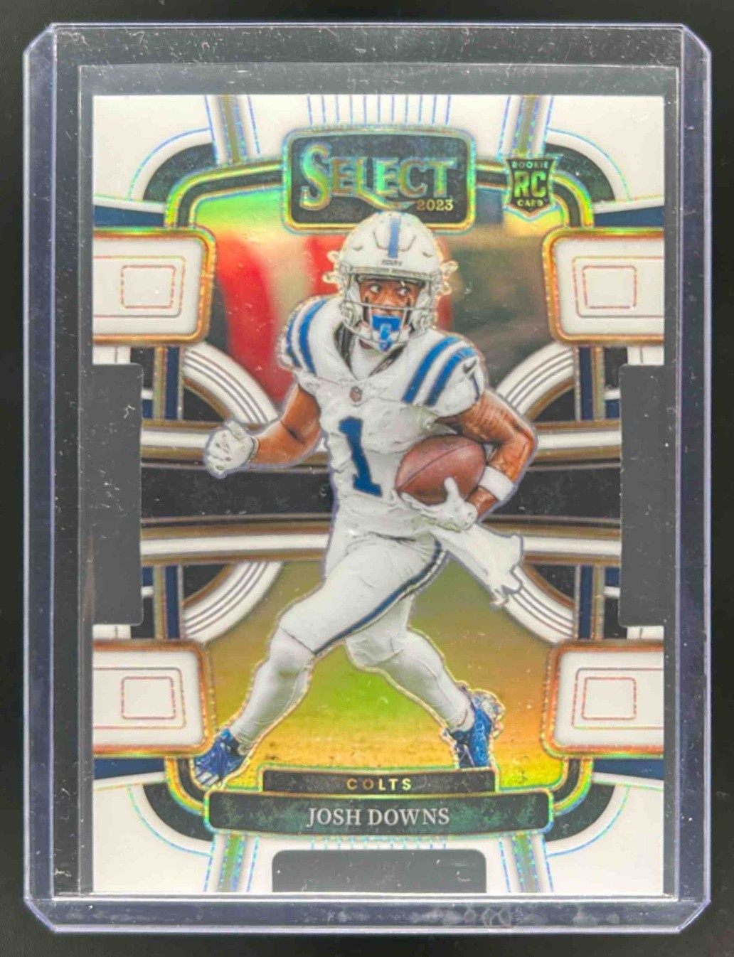 2023 Select Josh Downs RC White Prizms Die Cut Concourse #1/199 Colts