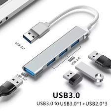 USB 3.0 Hub 4-Port USB Hub USB Splitter USB Expander for Laptops Flash Drive HDD