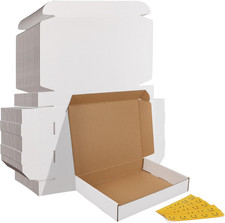 12X9X2 Shipping Boxes Set of 30, White Corrugated Cardboard Mailer Box for Packi
