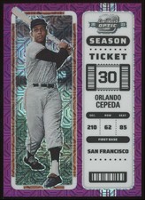 Orlando Cepeda #12 2023 Panini Chronicles Contenders Optic Purple Mojo Prizm /50