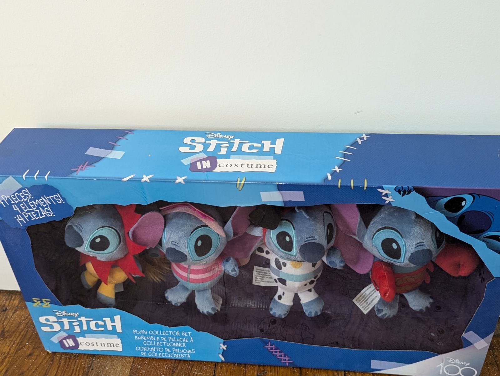 Disney 8.5" Stitch in Costume Plush Collector Set Of 4 Simba Pongo Sebastian