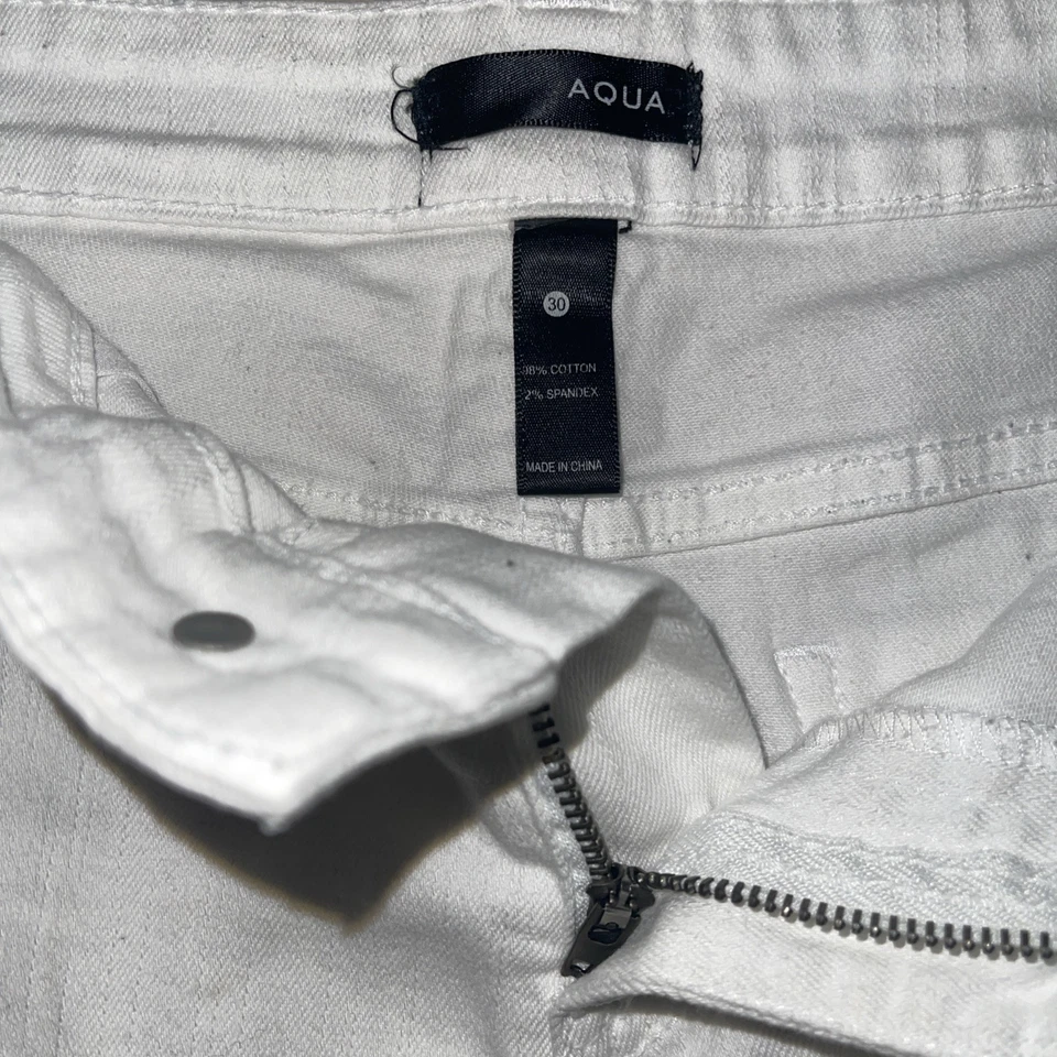 Pantalones cortos blancos Aqua para mujer 🩳 talla 30 Foto 3 de 4