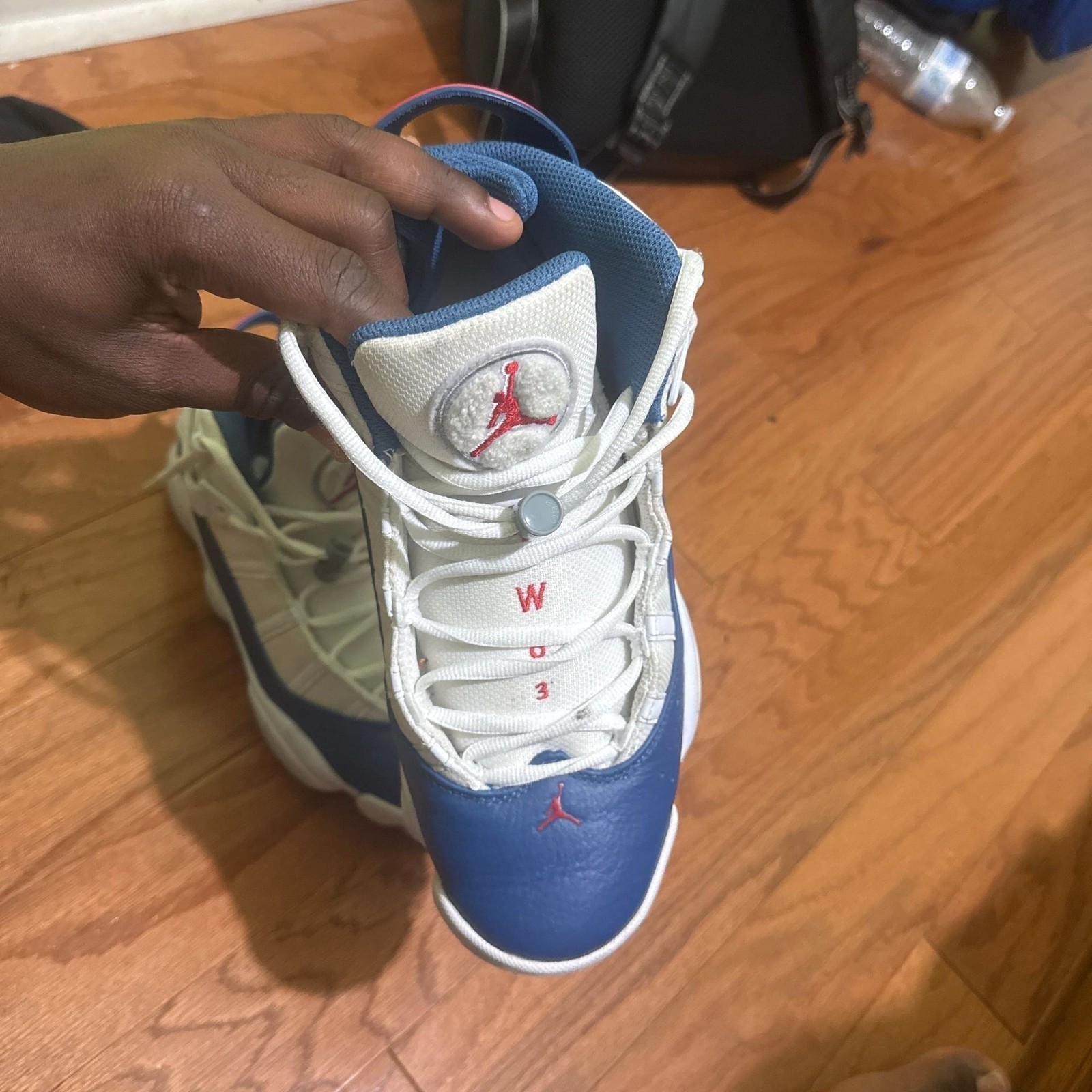 Air Jordan 6 Rings Sneakers White/Blue/Red Men's Basketball 
