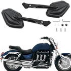 Pair Motorcycle 8mm 10mm Rearview Mirrors Black For Triumph Rocket 3 Speed 400