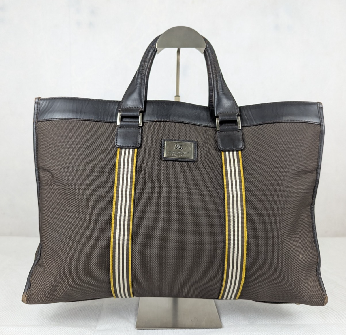 Burberry Black Label Canvas Leather Briefcase Hand Bag Brown. | eBay