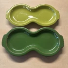 FIESSTAWARE FIGURE 8 CONDIMENT TRAY SHAMROCK GREEN and LEMONGRASS