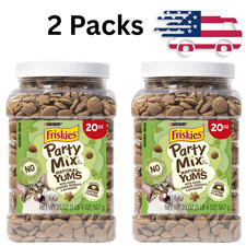 Purina Friskies Party Mix Natural Catnip Flavor Yums Treats for Cats, 20 oz Cani