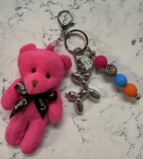 Pink Teddy Bear Keychain Bagchain - New