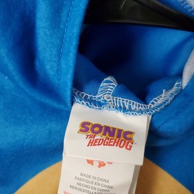 Sonic The Hedgehog Jumpsuit Boys M Blue Costume Oversized Dress Up Halloween 