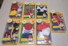 NIB Lot Of Build a Bear Clothing, Accessories,2004-2005, Boy, Skateboard, 9 Inch
