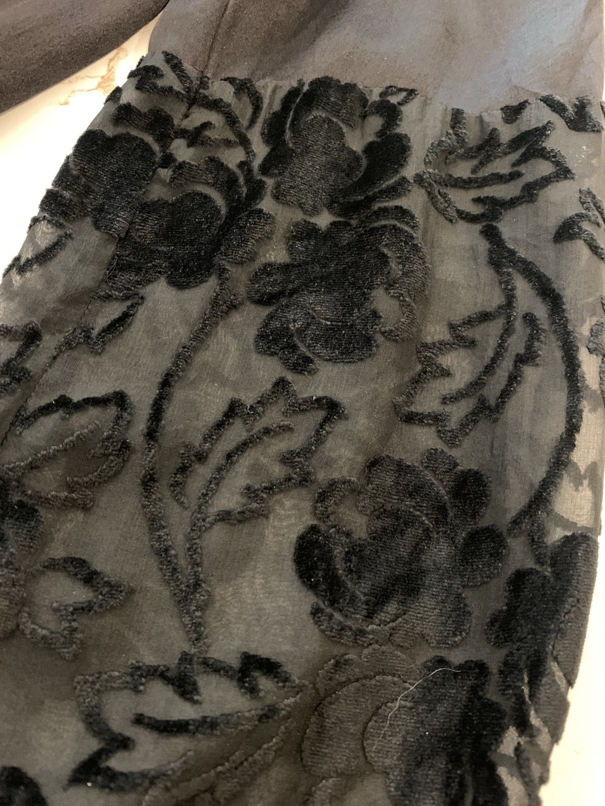 Edwardian style 1940’s Black Silk Mourning Dress Size Medium NO Tags Minor Flaw