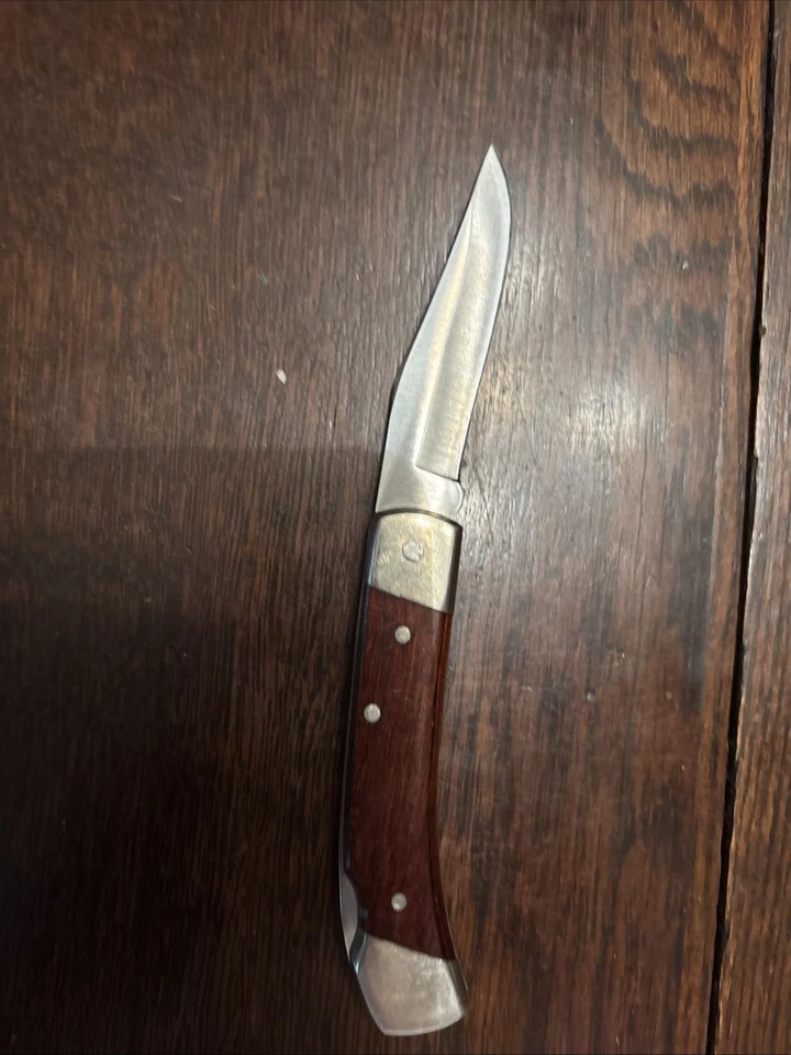 Винтажный карманный нож Uncle Henry Schrade+ LB5 с замком сделано в США с деревянной ручкой  - Изображение 3 из 4