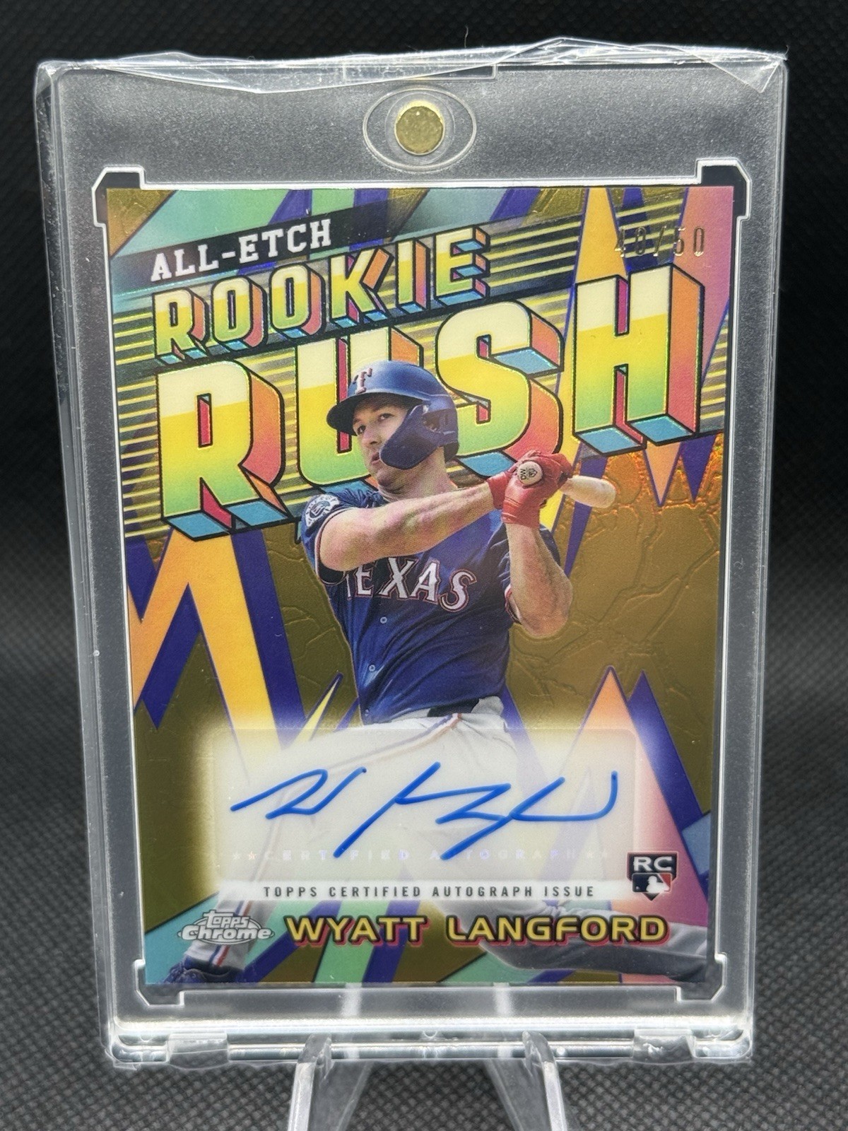 2024 Topps Chrome Update - All-Etch Rookie Rush Auto Wyatt Langford Gold /50 RC