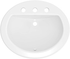 PROFLO PF19168 Rockaway 19" Oval Vitreous China Drop In Bathroom - White