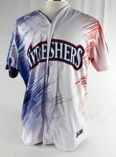 2024 Clearwater Threshers Devin Saltiban #11 Game Used White Jersey July 4 9