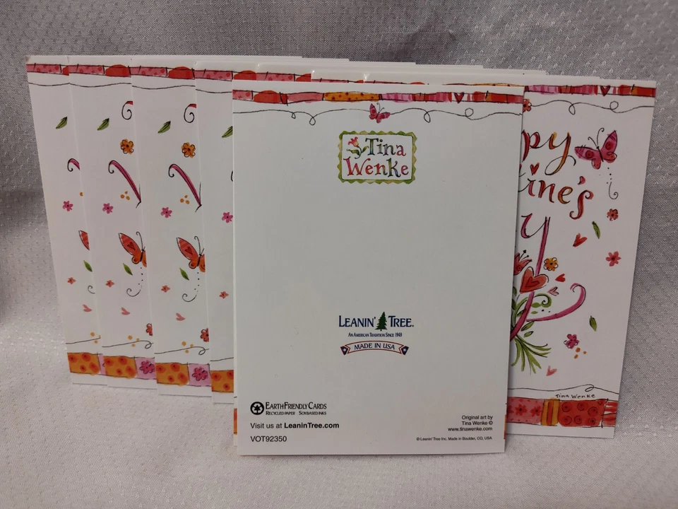 8 Pack Valentine's Day Greeting Cards*Leanin Tree*Romantic Tina Wenke Art*New - Image 3 of 4