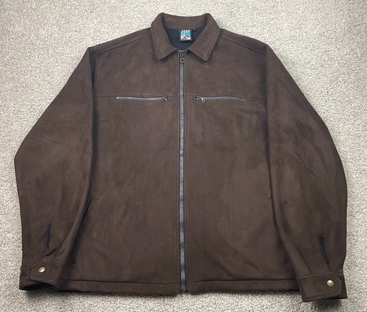 Veste vintage des années 90 en polaire Alf Sherpa avec zip épais, Gorpcore granola aztèque moyen