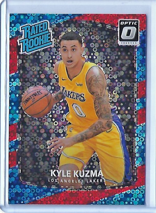 2017/18 Donruss Optic Kyle Kuzma RC Rated Rookie Red Disco #'d 26/85