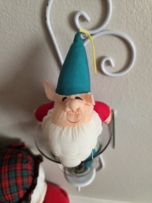 Vtg-Style Parachute Plush Puffy Nylon Christmas Elf Classic Toy
