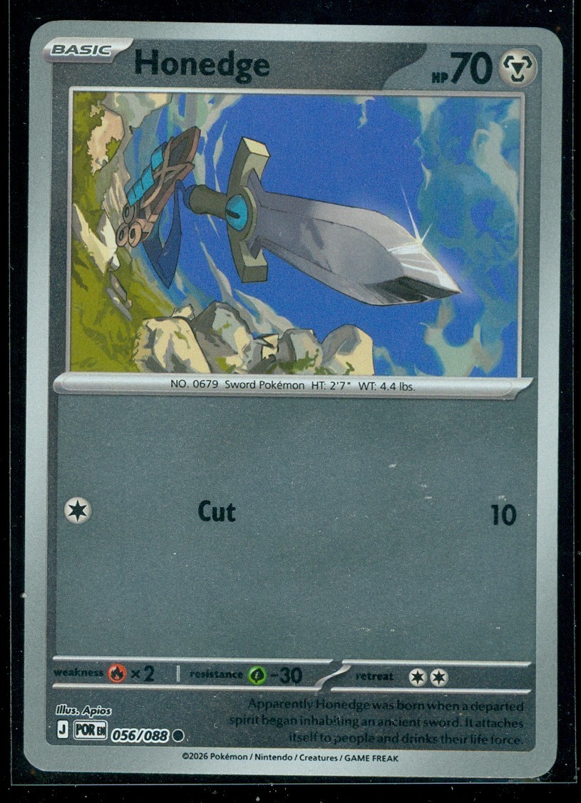 Pokemon HONEDGE 056/088 - Perfect Order - Rev Holo - MINT