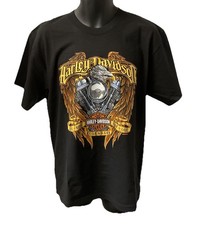 Harley Davidson Mens Chrome Perch Short Sleeve T-shirt Black 3002975