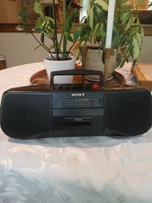 Sony CFS-B15 Boom Portable AM-FM Stereo Radio w/ Cassette Black Tested