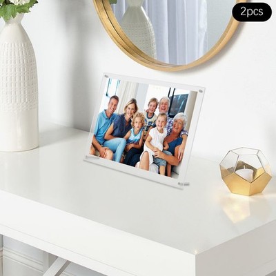 Acrylic Picture Frame 11x14 Tabletop Clear 2 Piece Set Photo Document Frame