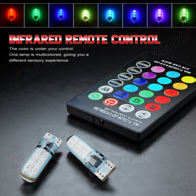 For Kawasaki Z125 PRO KRT RGB LED Headlight Pilot Park Lights T10