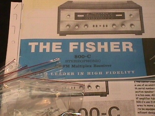Fisher 800-C 800C Vacuum Tube Receiver Restoration Kit with FULL COLOR PHOTOS! - Picture 16 of 17