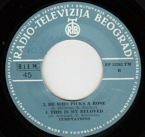 THE TEMPTATIONS I COULD NEVER LOVE... UNIQUE LABEL 1968 RECORD YUGOSLAVIA 7" PS - Picture 4 of 4