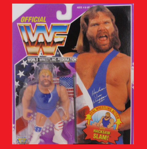 Hasbro Hacksaw Jim Duggan Figure 1994 Violet card ...