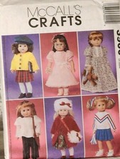 Uncut McCall's 3900 Doll Clothes Pattern to fit 18" Girl Dolls