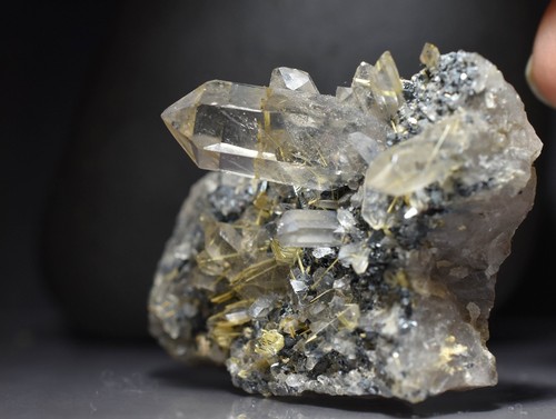 Rutilated Quartz golden yellow Rutile crystal with hematite Bahia, Brazil - Picture 4 of 11
