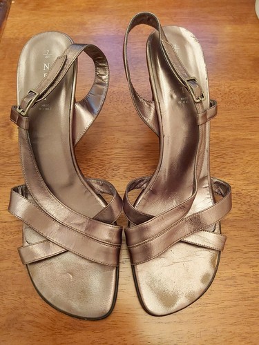 Ladies Next Sandals size 7 metallic bronze colour heels | eBay