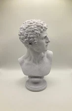 CLASSICAL SCULPTURE MALE BUST 7.9 INCH/200 MM, MUSEUM REPRODUCTION