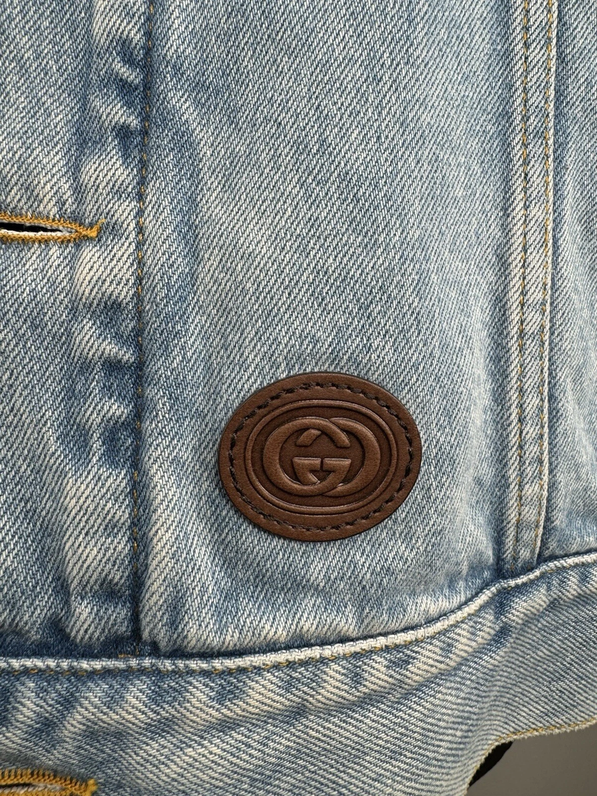 Gucci giacca di jeans uomo giubbotto di jeans blu giacca di jeans taglia 56