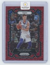 2023-24 Panini Prizm Rookie Red Disco Prizm Filip Petrusev Rookie 054/100 #282