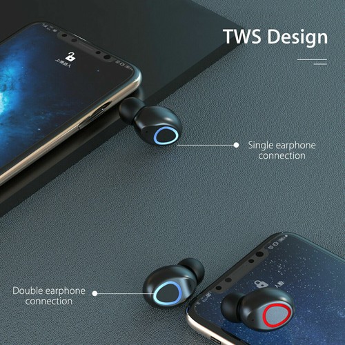 Wireless Bluetooth 5.0 Earphones Stereo + Charging Box + PowerBank Earbuds - Foto 5 di 12