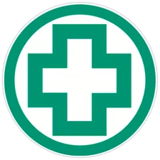 First Aid & Medical Assistance Symbol Bumper Sticker Military Vinyl Decal 5"