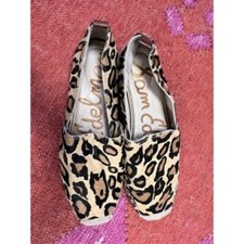 Sam Edelman Khloe Espadrilles Leopard Slip On Calf Hair Loafers Size 8M