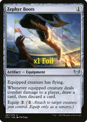 MTG Foil Strixhaven: School of Mages STX Zephyr Boots MINT