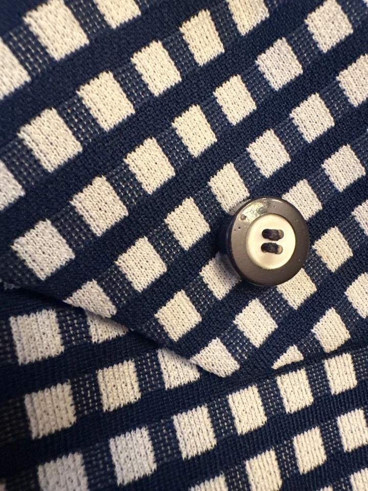 David Crystal Fashion Womens Checkered Blazer Jacket Size 14 - Imagem 2 de 4