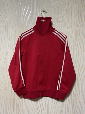 1980s ADIDAS VINTAGE JACKET sz 5 MEN MADE IN YUGOSLAVIA RED WHITE
