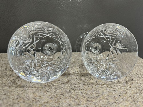 2 Crystal Wine Glasses 7” Unmarked Pristine Condition - Picture 3 of 8