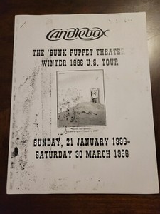 1996 Candlebox-Bunk Puppet Theater US Tour Itinerary-NOT SOLD TO THE PUBLIC