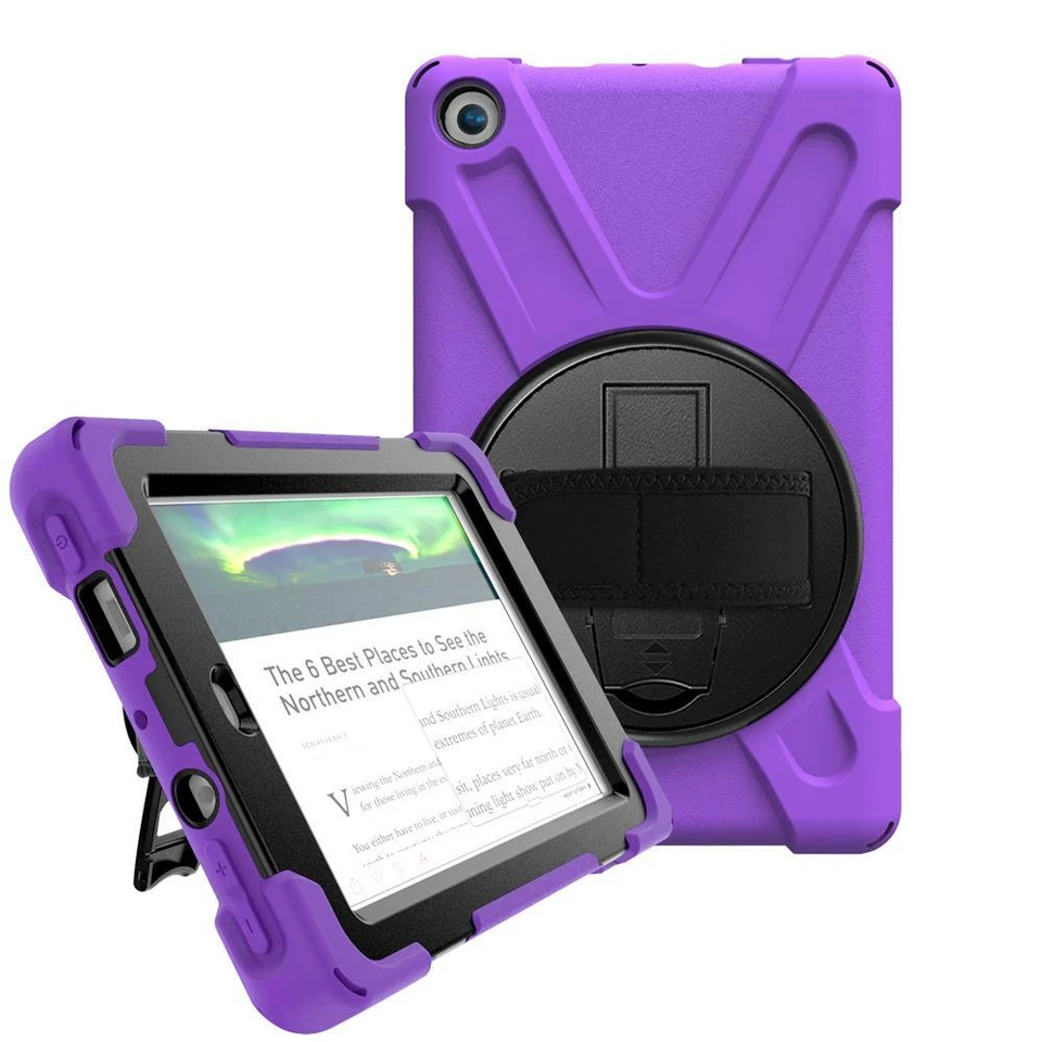 For Amazon Kindle fire 7 / HD 8 / HD10 Rugged Armor Case Rubber Shockproof Cover - Image 4 of 4