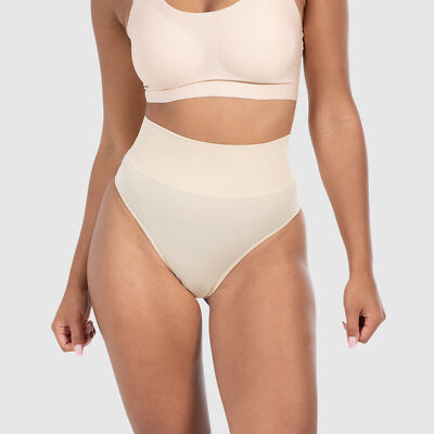 SMILODOX Mid Waist String Damen Nysa Shaping Tanga Figurformende Shapewear Slip