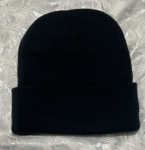 BON JOVI Heart and Dagger logo embroidered black cuff Beanie offical NEW hat cap - Picture 5 of 15